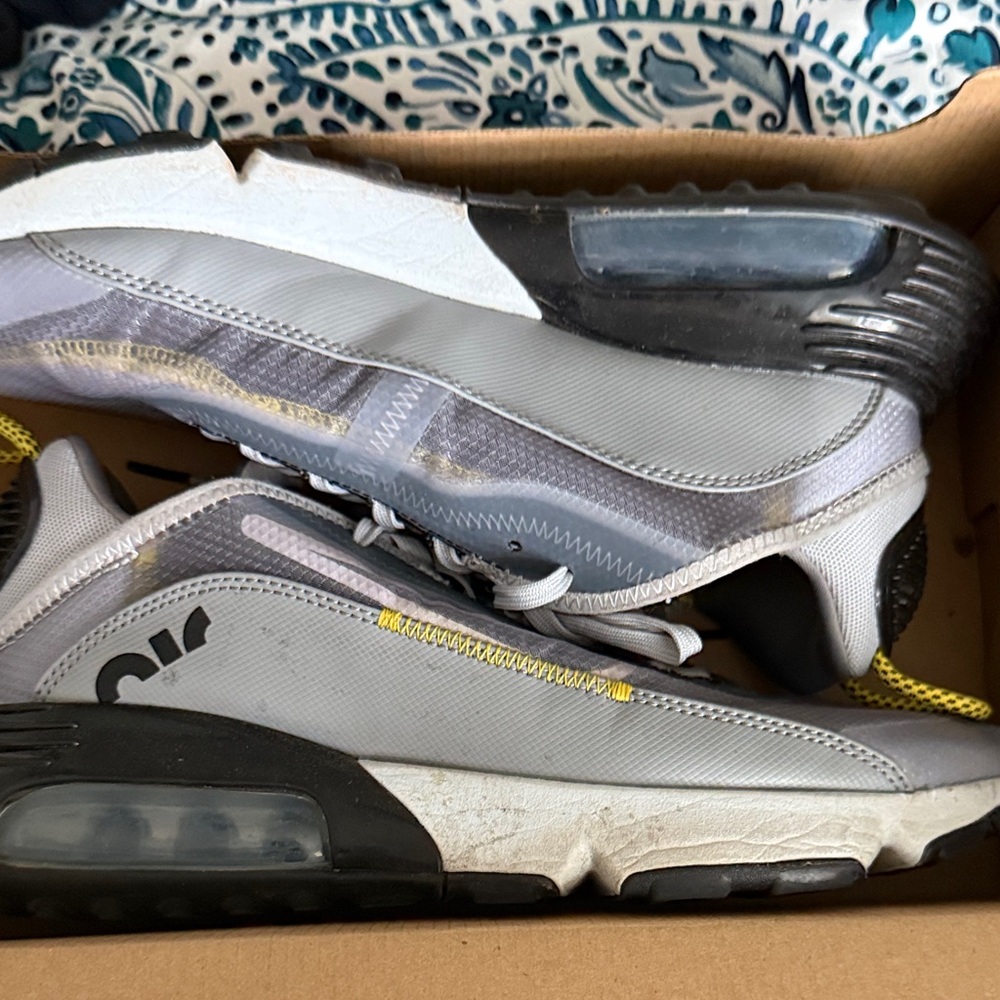 Nike Black and Gray Sneakers with Yellow Accents